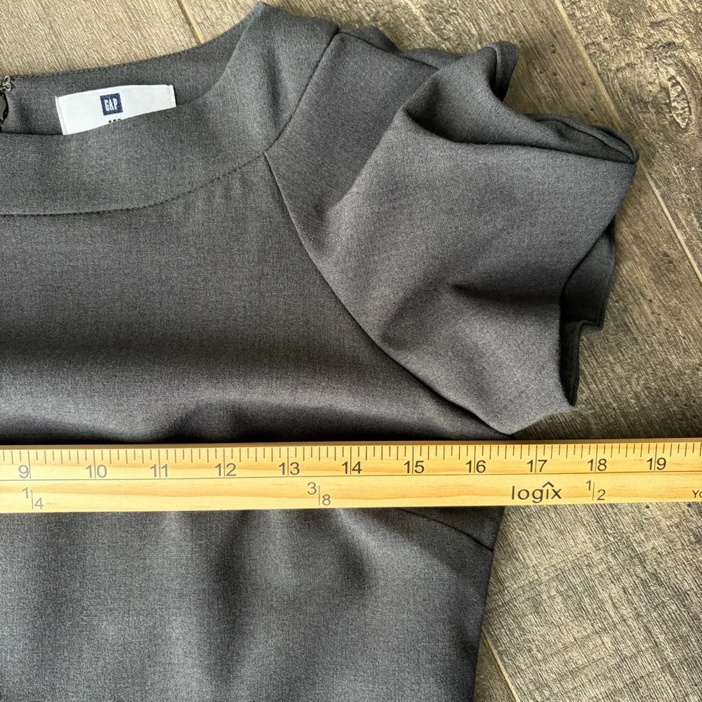 Gap Short Sleeve Sheath Fitted Mini Dress Dark Gray Fully Lined Women’s‎ 2